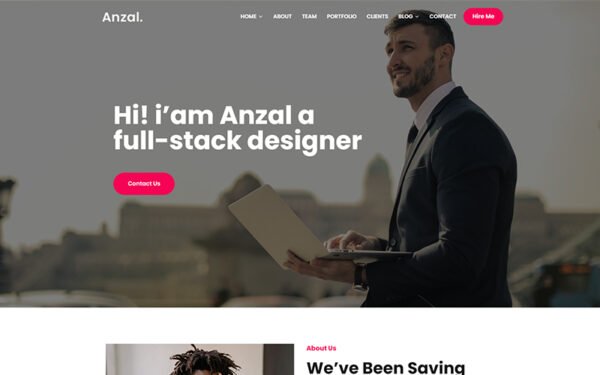 Anzal – Personal Portfolio WordPress Theme