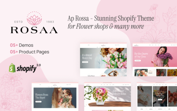 Ap Rosaa – Flower Shop Shopify Theme