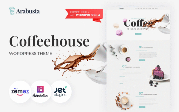 Arabusta – Coffeehouse WordPress Elementor Theme WordPress Theme