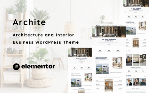 Archite – Architecture and Interior Business Elementor WordPress Theme One page