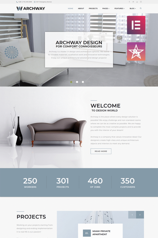 Archway – Architecture Agency WordPress Elementor Theme WordPress Theme