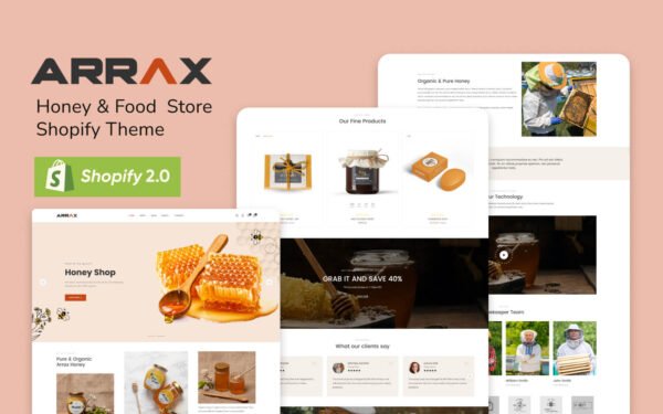 Arrax – Honey & Food Store Shopify Theme