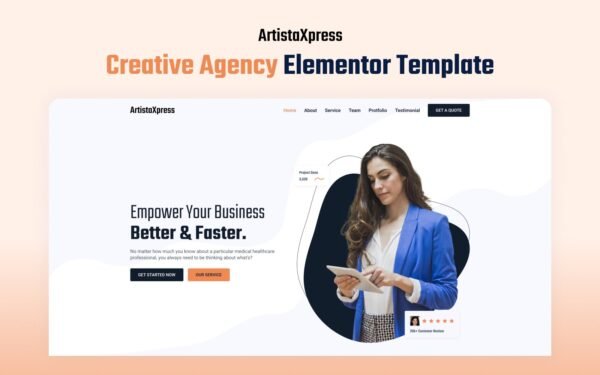 ArtistaXpress – Creative Agency Elementor Template Elementor Kit