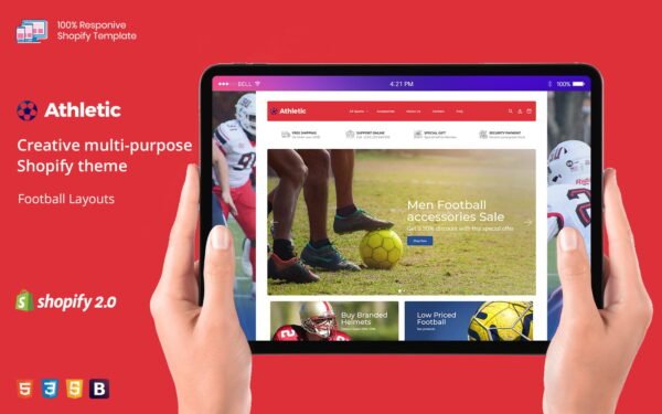 Athletic Football – Sportswear Cricket Swimming Shopify OS 2.0 Theme Shopify Theme