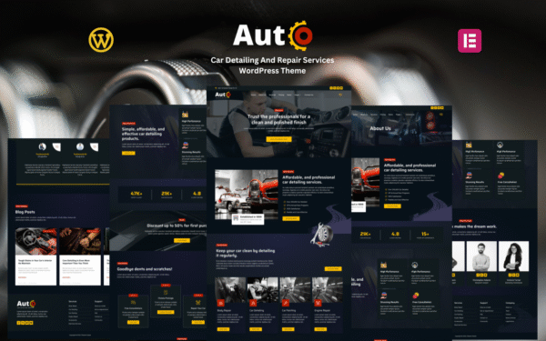 Auto – Car Detailing and Repair Services WordPress Theme
