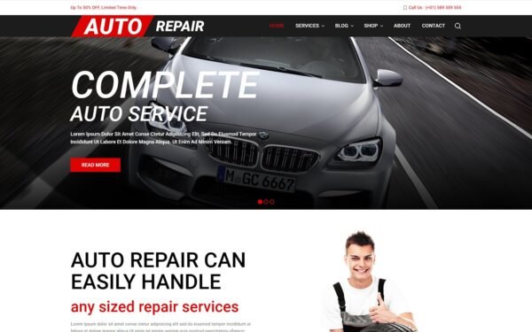 Auto Repair Service WordPress Responsive Theme WordPress Theme