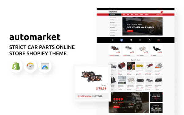 Automarket – Strict Car Parts Online Store Shopify Theme