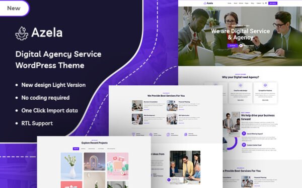 Azela – Digital Agency Service WordPress Theme