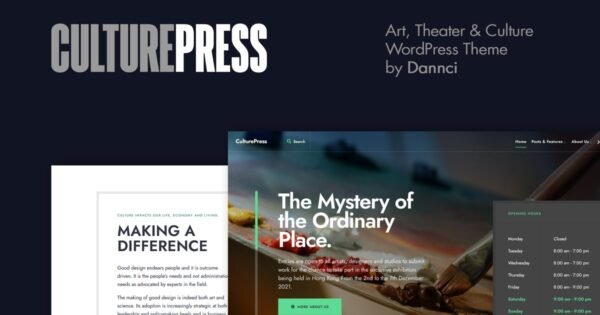 CulturePress – Art & Culture WordPress theme