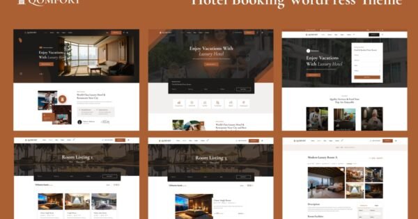 Hotel Booking WordPress Theme – Qomfort