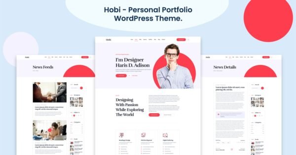 Hobi – Personal Portfolio WordPress Theme