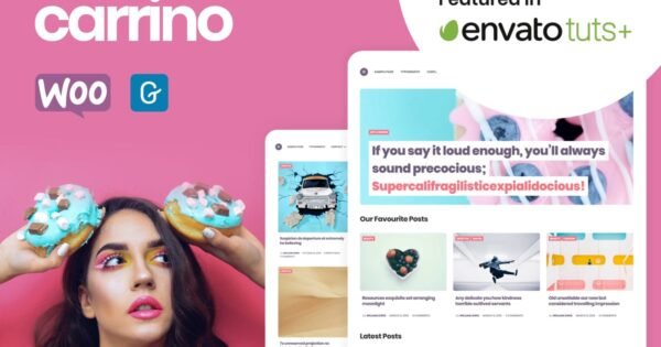 Carrino – An Exciting Gutenberg Blog Theme