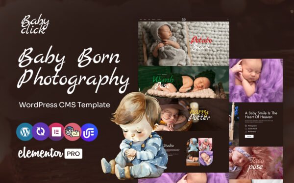Baby click – Babyborn Photo Studio Multipurpose WordPress Elementor Theme WordPress Theme