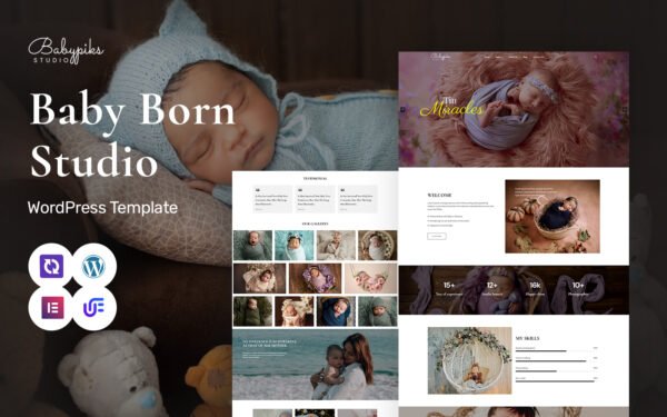 Babypiks – Newborn Photography WordPress Elementor Theme WordPress Theme
