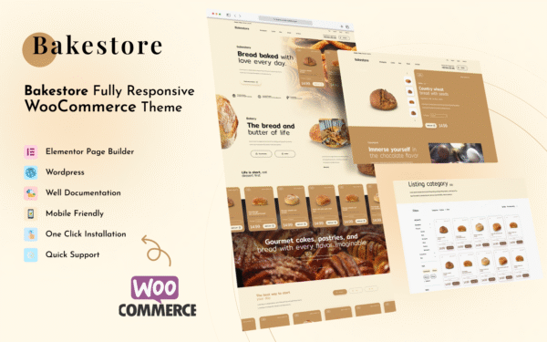 Bake Store – Food Bakery Woocomerce WordPress Theme WooCommerce Theme