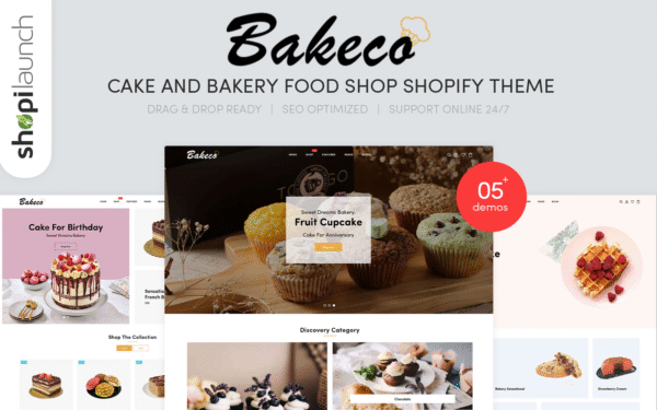 Bakeco – Cake & Bakery Food Shop Responsive Shopify Theme