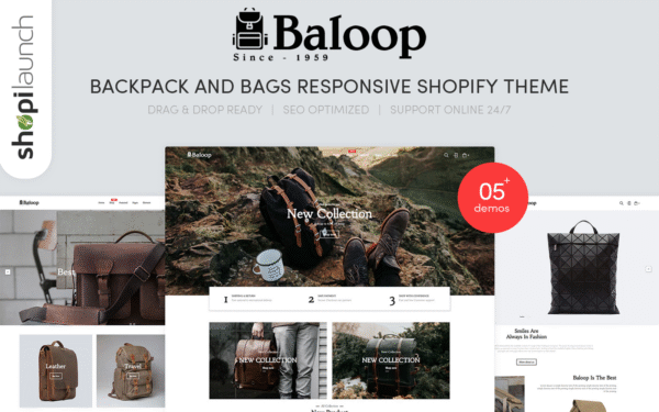 Baloop – Backpack and Bags Responsive Shopify Theme