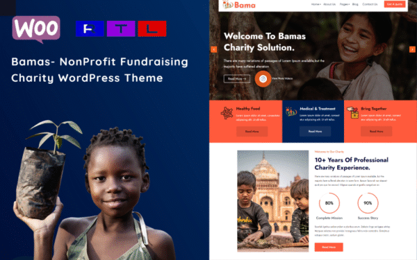 Bamas – NonProfit Fundraising Charity WordPress Theme