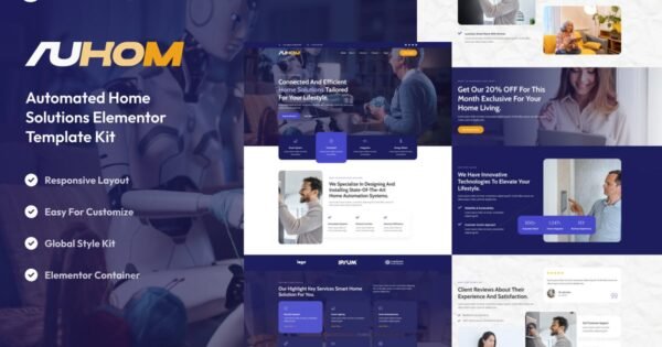 Auhom – Smart Home Automation Elementor Template Kit