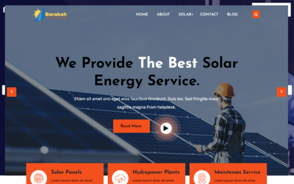 Baraka – Ecology & Solar Energy WordPress Theme