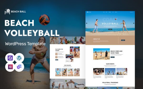 Beach Ball – Beach Volleyball And Sports Event WordPress Elementor Theme WordPress Theme