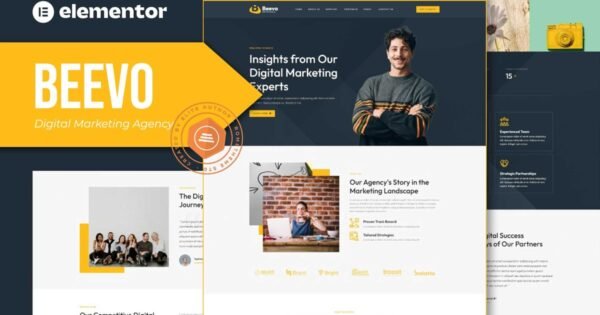 Beevo – Digital Marketing Agency Elementor Template Kit