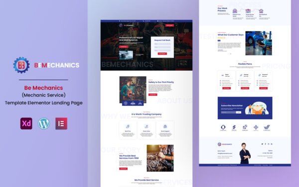 Bemechanics Ready to use Elementor Landing Page Elementor Kit