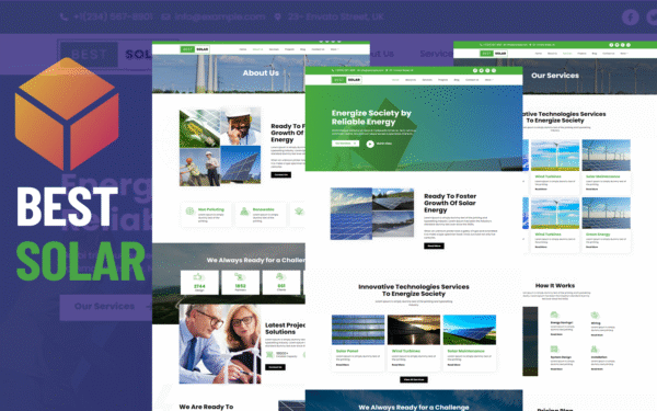 Best Solar – Solar & Renewable Energy Elementor Template Kit Elementor Kit