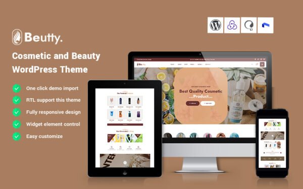 Beutty – Cosmetic and Beauty WordPress Theme