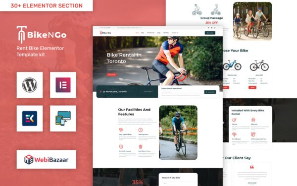 Bikengo – Bike Rental and Shop WordPress Theme