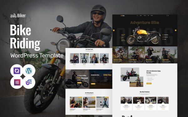 Biker – Motor Sports And Racing WordPress Elementor Theme WordPress Theme