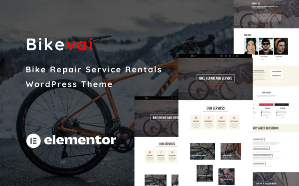 Bikevai – Bike Repair Services One Page WordPress Theme