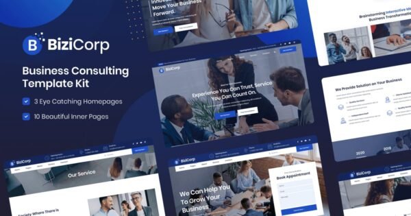 BiziCorp – Business Consulting Elementor Template Kit