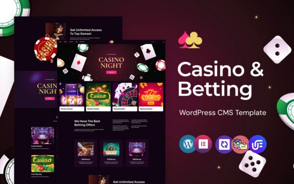Black – Online Casino And Betting WordPress Elementor Theme WordPress Theme