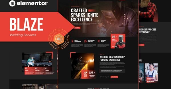 Blaze – Welding Services Elementor Template Kit