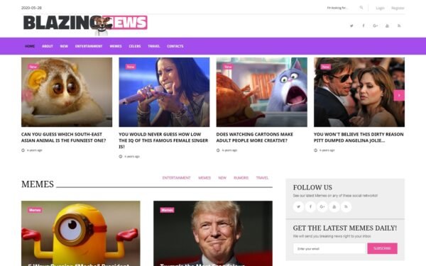 BlazingNews – News Magazine Responsive WordPress Theme