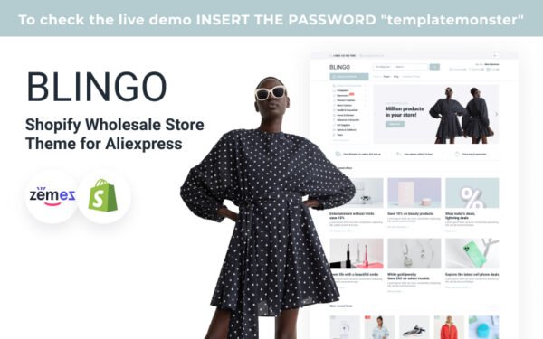 Blingo – Shopify Wholesale Store Theme for Aliexpress Shopify Theme
