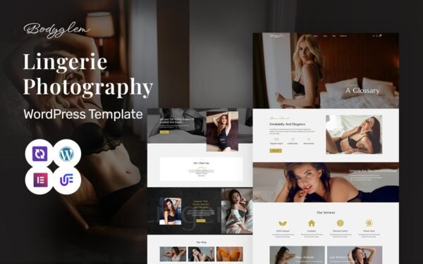 Bodyglem – Lingerie And Bikini Modern Photography WordPress Elementor Theme WordPress Theme