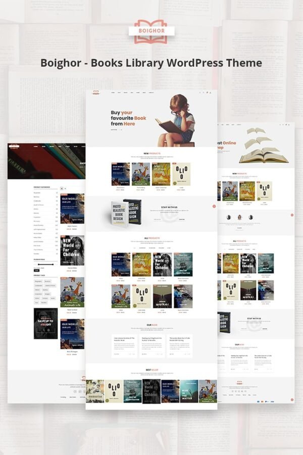 Boighor – Books Library WooCommerce Theme