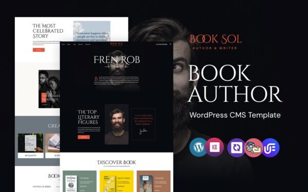 Book Sol – Book Author WordPress Elementor Theme WordPress Theme