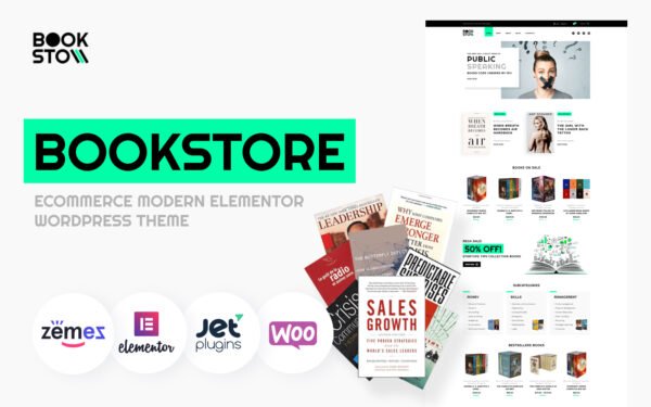 BookSto – Bookstore ECommerce Modern Elementor WooCommerce Theme