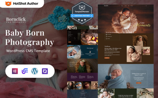 Bornclick – Baby Born Photography And Photo Portfolio WordPress Elementor Theme WordPress Theme