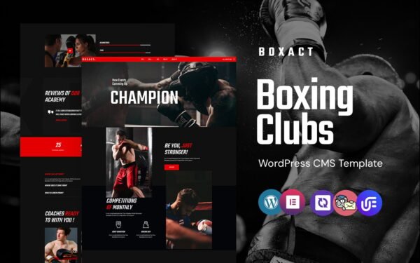 Boxact – boxing Club And Academy WordPress Elementor Theme WordPress Theme