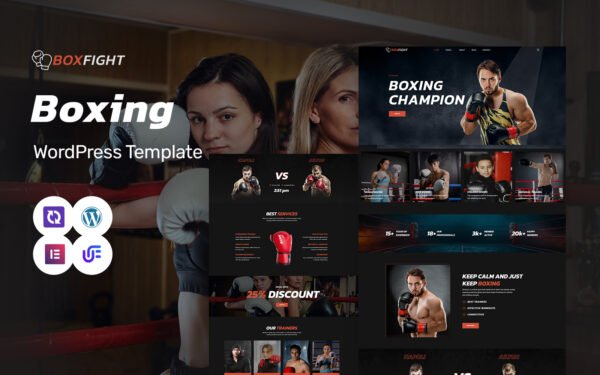 Boxfight – Boxing Club And Bodybuilding WordPress Elementor Theme WordPress Theme