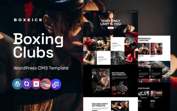 Boxkick – Boxing club And Training School WordPress Elementor Theme WordPress Theme