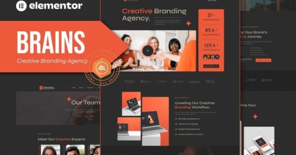 Brains – Creative Branding Agency Elementor Template Kit