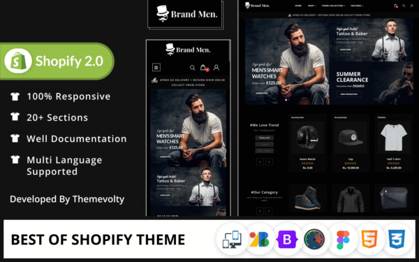 Brand Mega Fashion–Style Cloths–Shoes Shopify 2.0 Premium Responsive Theme Shopify Theme
