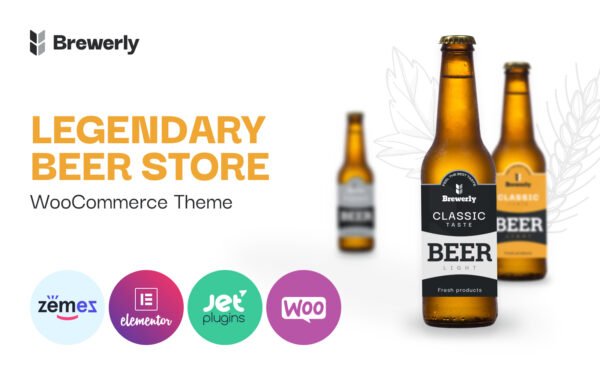 Brewerly – Engaging And Multifunctional Beer Shop Template WooCommerce Theme