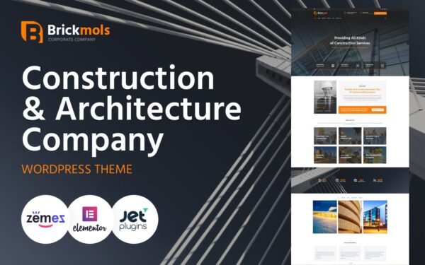 Brickmols – Responsive Construction & Architecture Company WordPress Theme