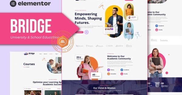 Bridge – University & School Education Elementor Template Kit
